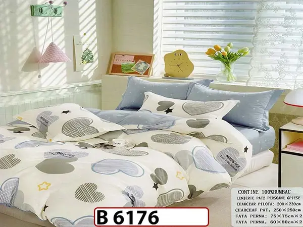 Lenjerie din bumbac 100% 6 piese - B 6176