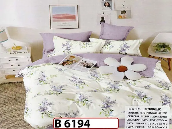 Lenjerie din bumbac 100% 6 piese - B 6194