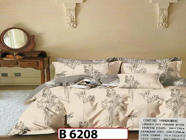 Lenjerie din bumbac 100% 6 piese - B 6208