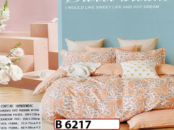 Lenjerie din bumbac 100% 6 piese - B 6217