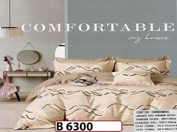 Lenjerie din bumbac 100% 6 piese - B 6300