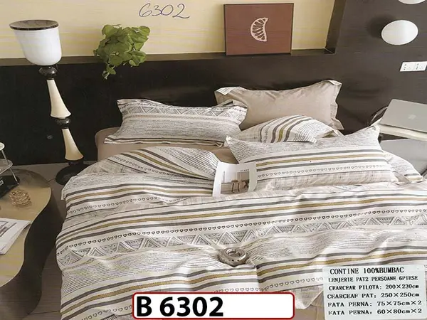 Lenjerie din bumbac 100% 6 piese - B 6302