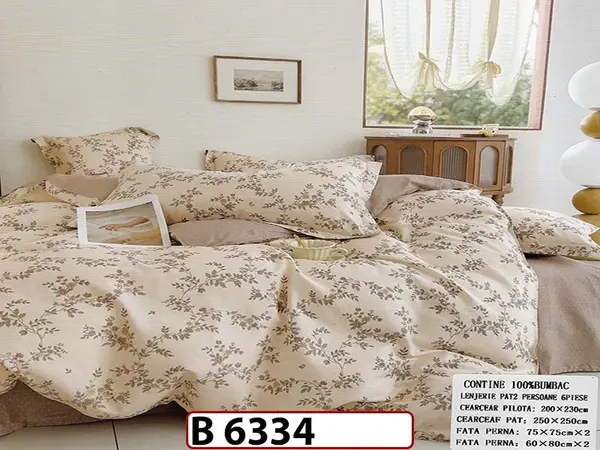 Lenjerie din bumbac 100% 6 piese - B 6334