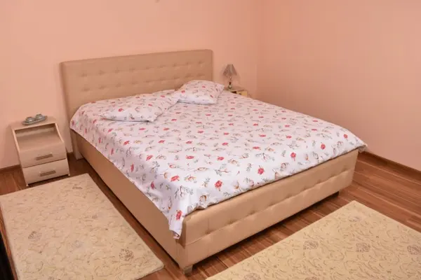Lenjerie din bumbac pentru pat dublu model flori de bumbac