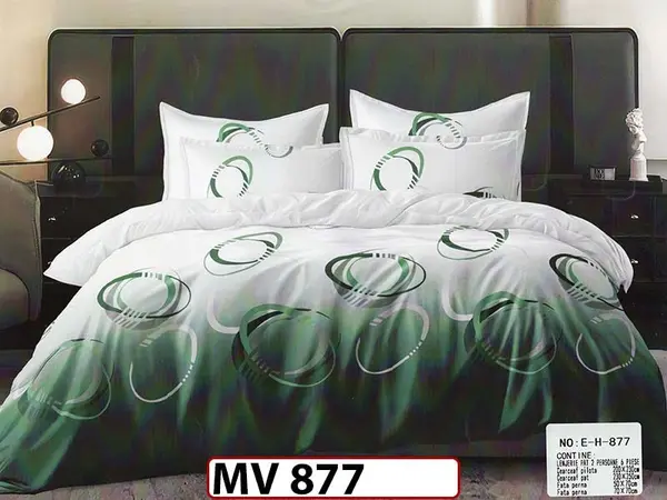 Lenjerie din bumbac Satinat 4 piese Casa New Concept - MV 877