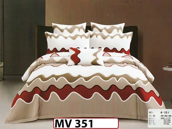 Lenjerie din bumbac Satinat 4 piese Casa New Concept - MV351