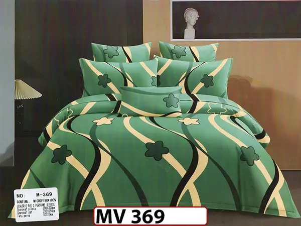 Lenjerie din bumbac Satinat 4 piese Casa New Concept - MV369
