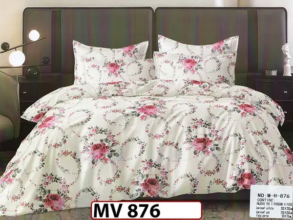 Lenjerie din bumbac Satinat 4 piese Casa New Concept - MV876