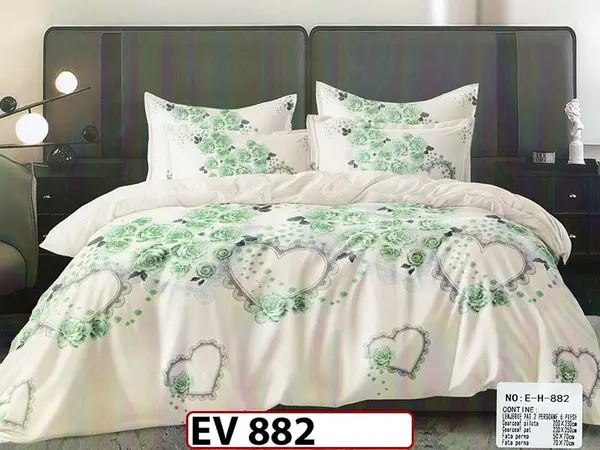 Lenjerie din bumbac Satinat 6 piese Casa New Concept - EV 882