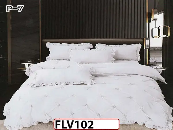 Lenjerie din Finet 4 piese cu pliuri - FLV 102