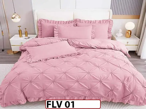 Lenjerie din Finet 4 piese cu pliuri - FLV01