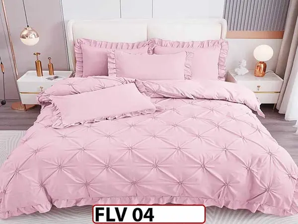 Lenjerie din Finet 4 piese cu pliuri - FLV04