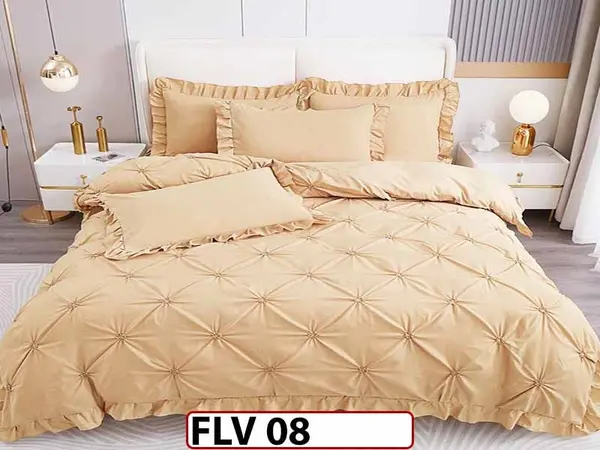 Lenjerie din Finet 4 piese cu pliuri - FLV08