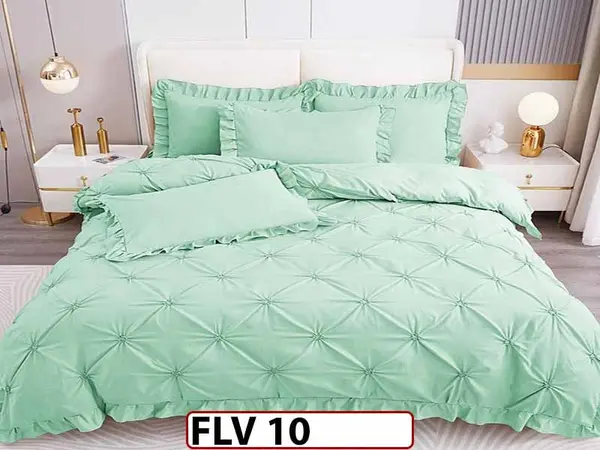 Lenjerie din Finet 4 piese cu pliuri - FLV10