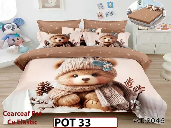 Lenjerie din Finet 5D cu Elastic 4 Piese - POT33