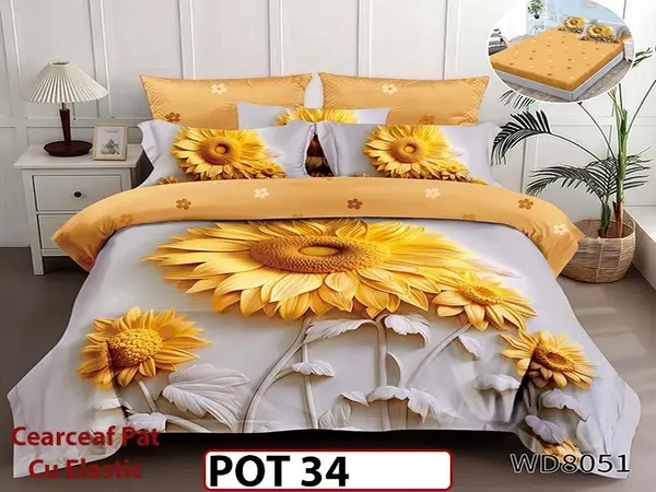 Lenjerie din Finet 5D cu Elastic 4 Piese - POT34
