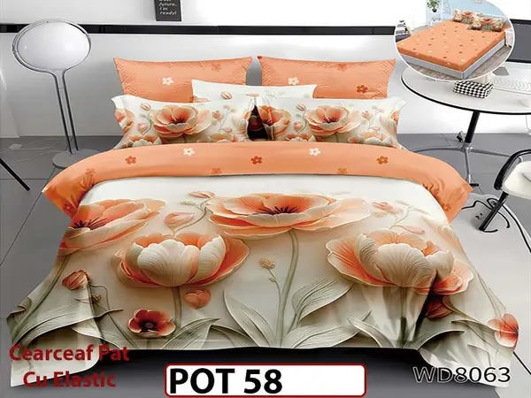 Lenjerie din Finet 5D cu Elastic 4 Piese - POT58