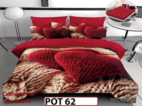 Lenjerie din Finet 5D cu Elastic 4 Piese - POT62