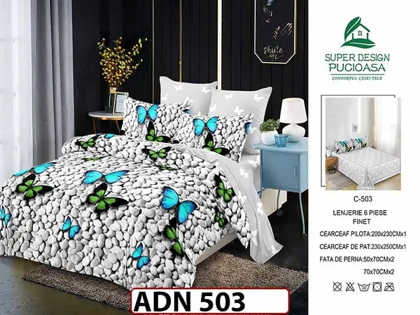 Lenjerie din finet 6 piese - ADN 503