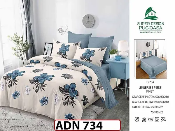 Lenjerie din finet 6 piese - ADN 734