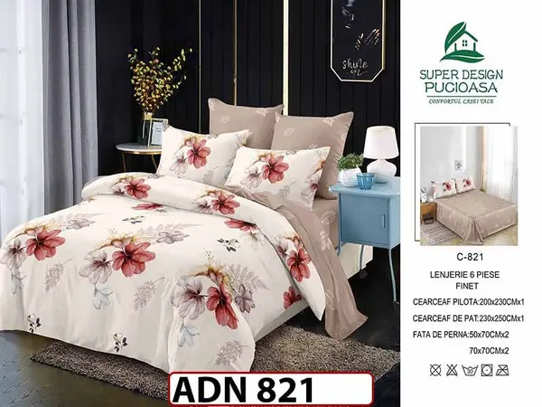 Lenjerie din finet 6 piese - ADN 821