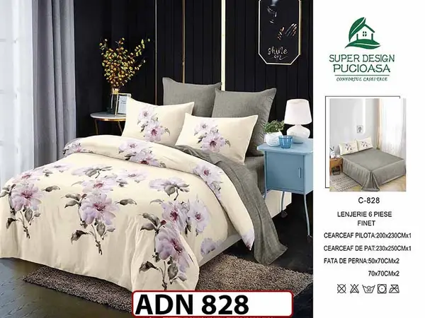 Lenjerie din finet 6 piese - ADN 828