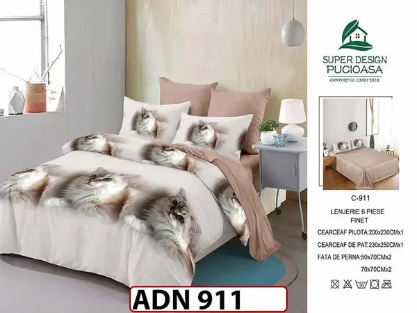 Lenjerie din finet 6 piese - ADN 911