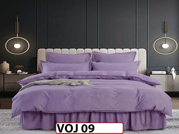 Lenjerie din finet 6 piese Cearsaf cu Volanase - VOJ09