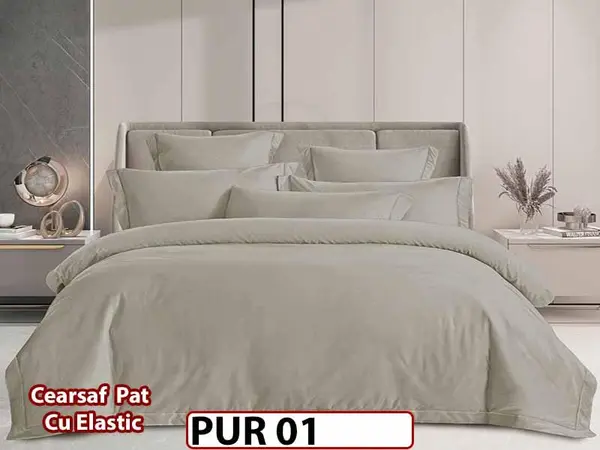 Lenjerie din Finet Fin 4 Piese cu Elastic - PUR 01