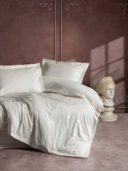 Lenjerie Elegant Stripe Ecru (Satin Deluxe)