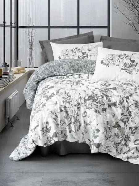 Lenjerie Florva Antracit (Bumbac 100%)