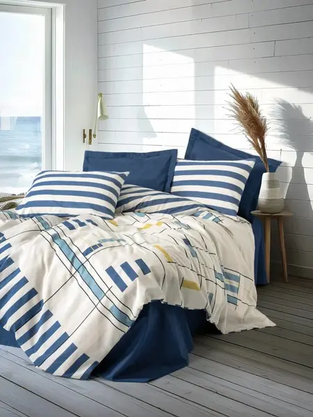 Lenjerie Lunox Bleumarin (Bumbac 100%)