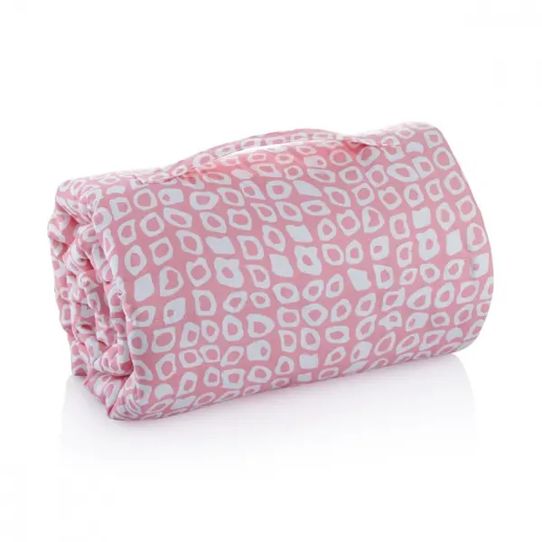 Lenjerie multifunctionala pentru calatorii BabyJem Nap Mat Pink Squares