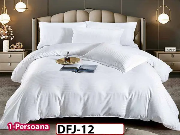 Lenjerie o persoana din Damasc Finetat 4 piese - DFJ12