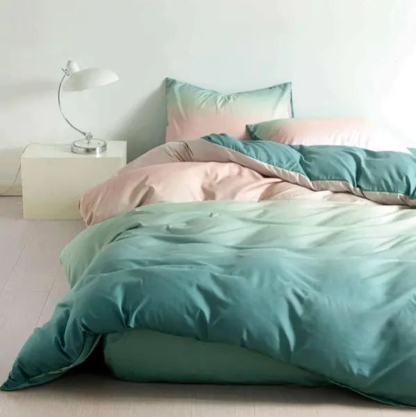 Lenjerie pat 140x200cm 4 piese cu ELASTIC - 3 Bucati 219 Lei - Verde