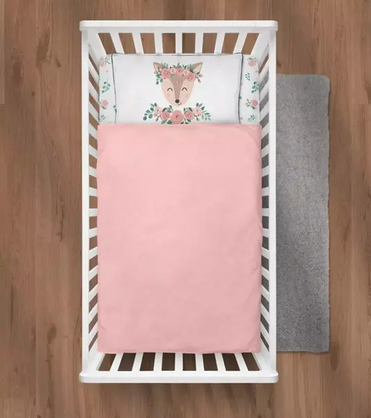 Lenjerie pat 2 piese Klups Nature and Love Rose N001-C4