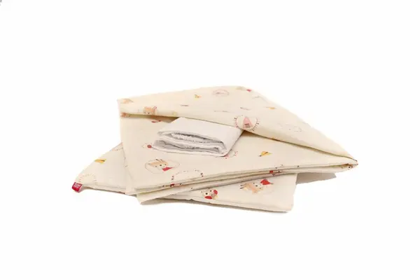 Lenjerie pat copii 4 piese Mici Indieni KidsDecor din bumbac 60x120 cm 110x125 cm