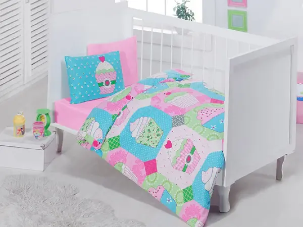 Lenjerie Patut Bebe Pasta Roz (Bumbac 100%)