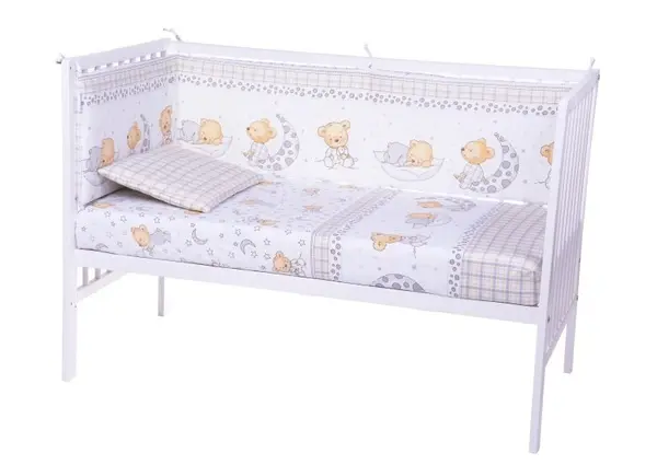 Lenjerie patut cu 4 piese 120x60 cm Ursuleti 016