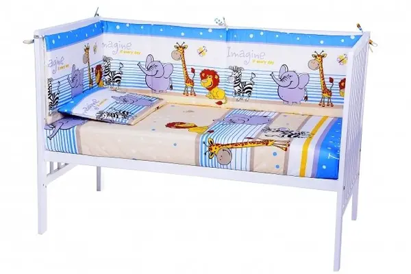 Lenjerie patut cu 4 piese Safari Blue