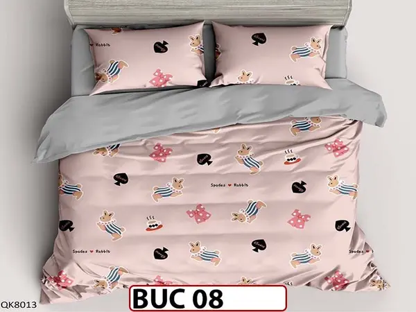 Lenjerie pentru 1 persoana din bumbac 100% 4 piese -BUC08