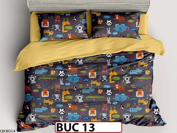 Lenjerie pentru 1 persoana din bumbac 100% 4 piese -BUC13