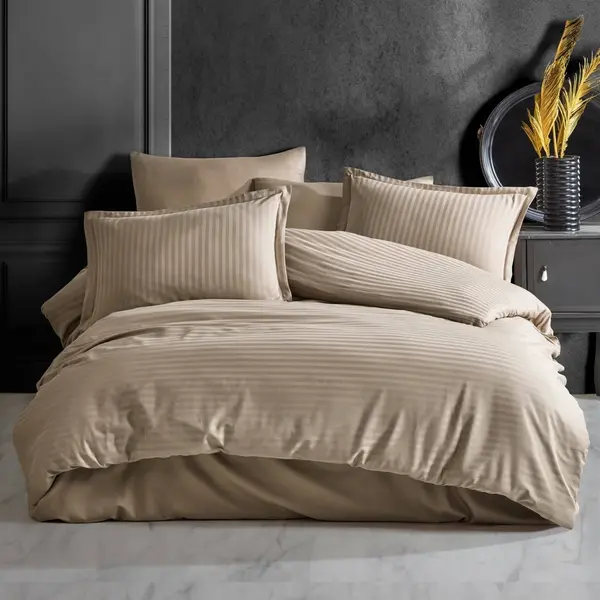 Lenjerie Stripe Satin V1 Light Brown (Satin Deluxe)