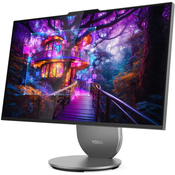 Lenovo All-In-One PC Lenovo Yoga AIO 27IAH10, 27 inch QHD IPS, Procesor Intel® Core™ Ultra 5 125H 4.5GHz Meteor Lake, 16GB RAM, 1TB SSD, Arc Graphics, Camera Web, no OS
