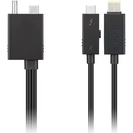 Lenovo Cablu thunderbolt, Lenovo, 0.7 m, Negru