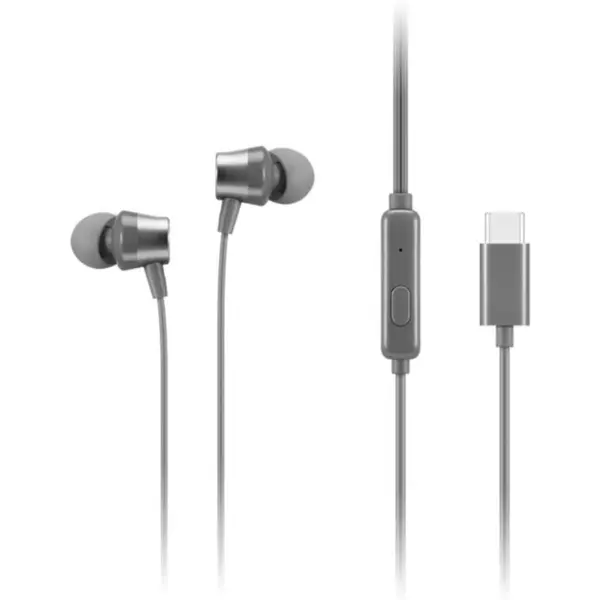 Lenovo Casti intraauriculare cu fir, Lenovo 300 USB-C, (GXD1J77353), Gri