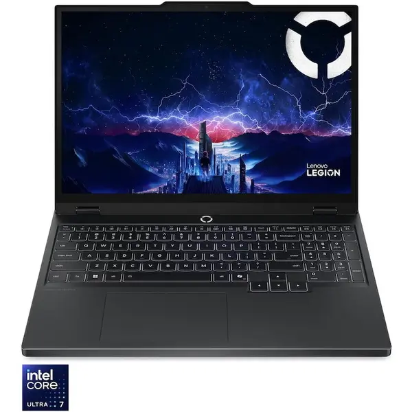 Lenovo Laptop Gaming Lenovo Legion 5 15IAX10, procesor Intel Core™ Ultra 7 255HX pana la 5.2GHz, 15.1 inch, WQXGA, OLED, 32GB DDR5 RAM, 1TB SSD, NVIDIA GeForce RTX™ 5060 8GB GDDR7, No OS, Negru