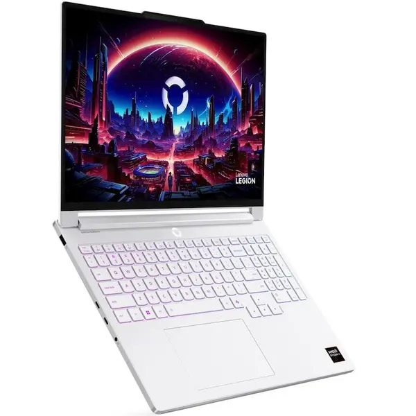 Lenovo Laptop Gaming Lenovo Legion 7 16AGP11 cu procesor AMD Ryzen™ AI 7 450, Display 16 WQXGA, OLED, 240Hz, 32GB DDR5 RAM, 1TB SSD, Placa video NVIDIA® GeForce RTX™ 5060 8GB GDDR7, No OS, Glacier White