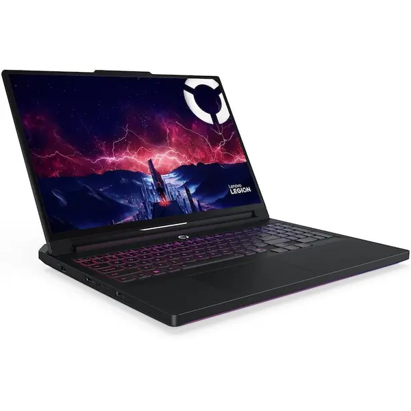 Lenovo Laptop Gaming Lenovo Legion Pro 7 16AFR10H, procesor AMD Ryzen™ 9 9955HX3D pana la 5.4GHz, 16 inch, WQXGA, OLED, 240Hz, 32GB DDR5 RAM, 1TB SSD, NVIDIA® GeForce RTX™ 5080 16GB GDDR7, No OS, Negru