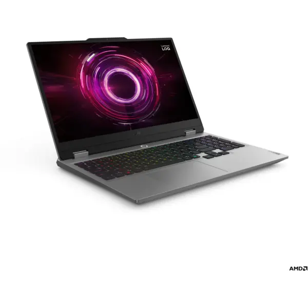 Lenovo Laptop Gaming Lenovo LOQ 15AHP10, Procesor AMD Ryzen™ 5 220 pana la 4.9 GHz, 15.6 inch, Full HD, IPS 144Hz, 16GB, 512GB SSD, NVIDIA GeForce RTX 5050 8GB, No OS, Gri